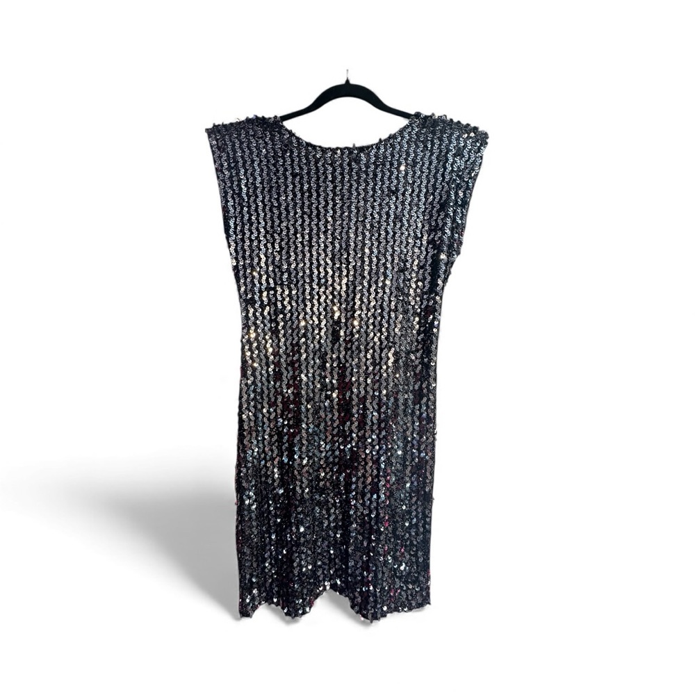 Vintage 80’s Diamond’s Run Black Sequin Midi Party Dress Size 7/8